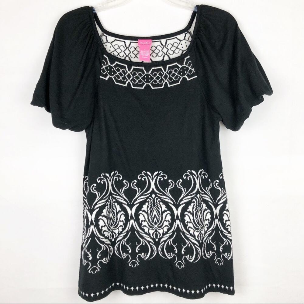 Du jour Babydoll Sweater Womens Small Y2K Puff Sleeve Stretch Soft Whimsigoth